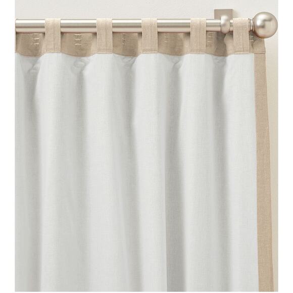 Pottery Barn Belgian Linen Blackout Curtain Panel | DARK FLAX, 100 x 84" - Picture 4 of 4